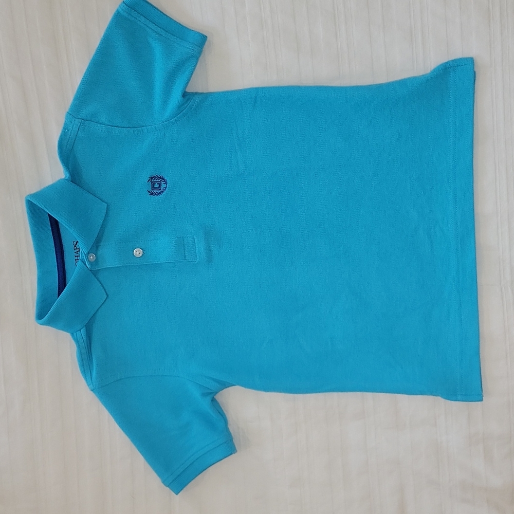 Chaps youth XS (6/7) partial button-down polo